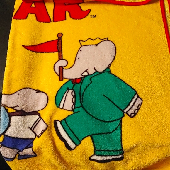 🌺Vintage🌺Babar Parade Plush Fleece Throw - Picture 6 of 7